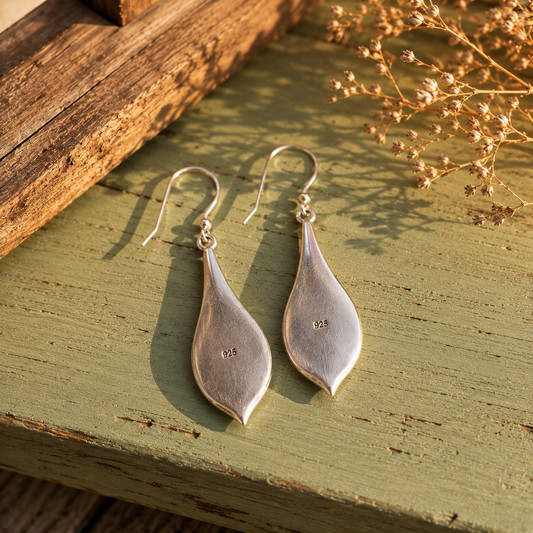 Handmade Sterling Silver Kingman Turquoise Earrings