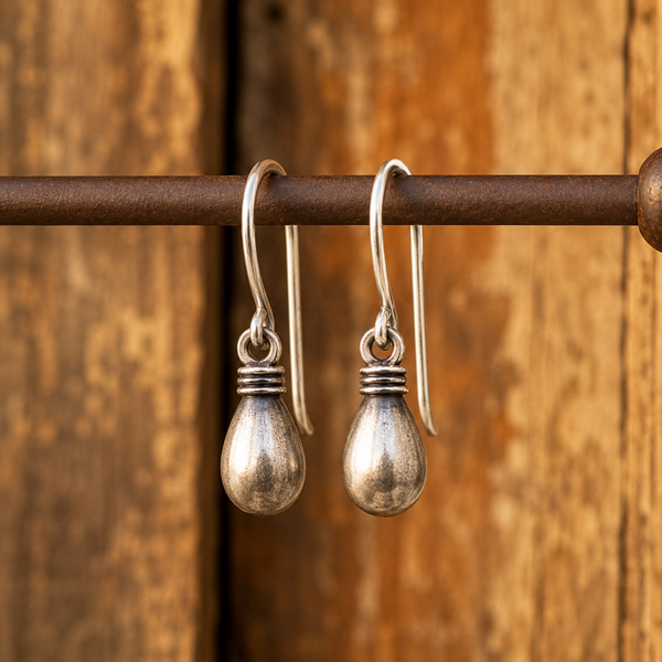 Handmade Sterling Silver Teardrop Earrings