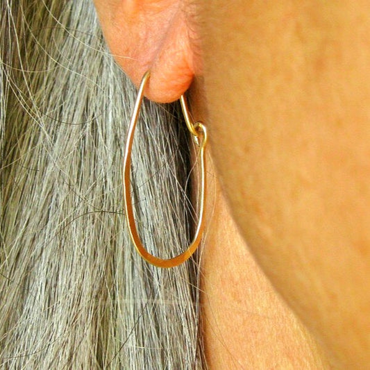 Handmade Hammered 18K Gold Filled Earrings