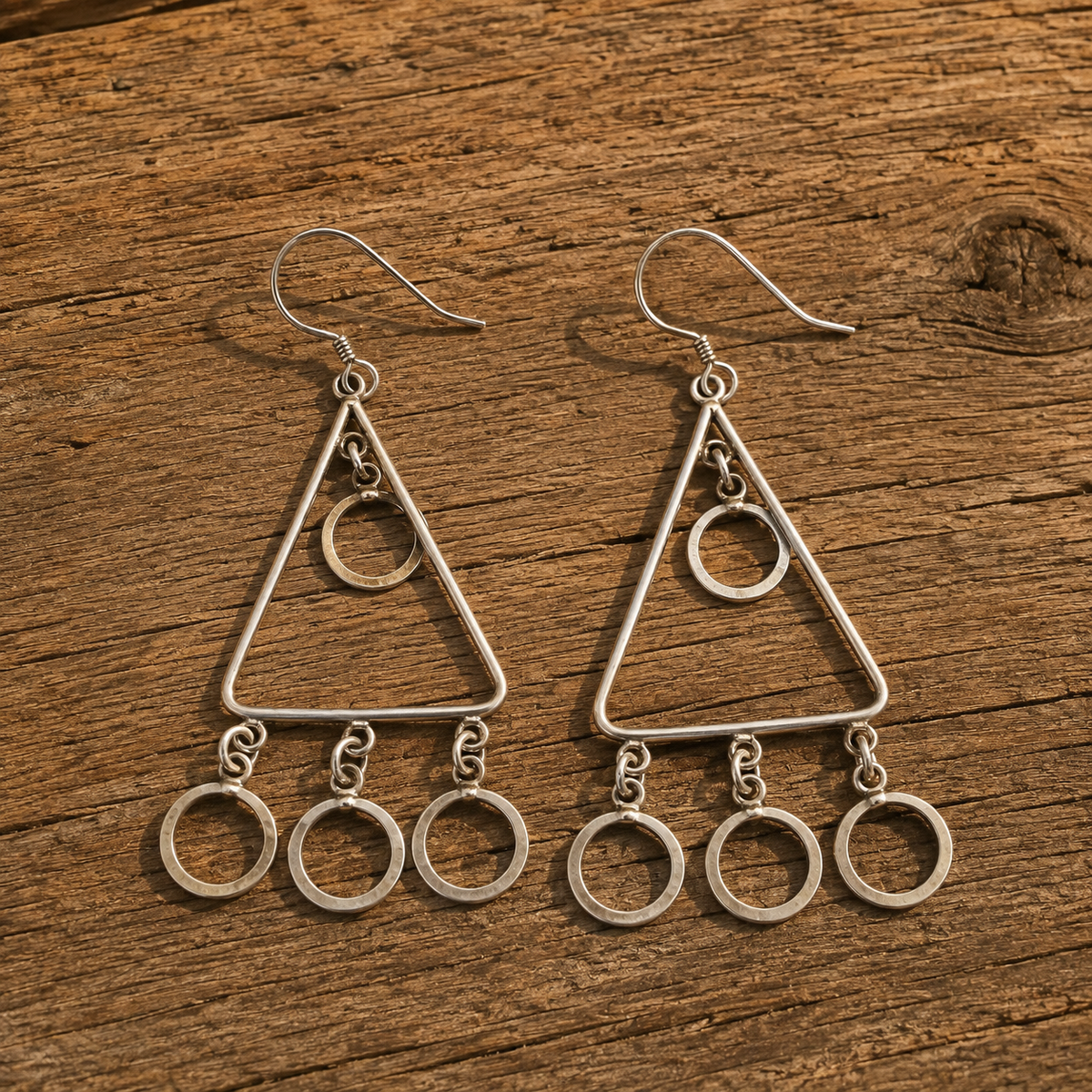 Handcrafted Sterling Silver Tassel Earrings – Modern Artisan Statement Earrings for Women