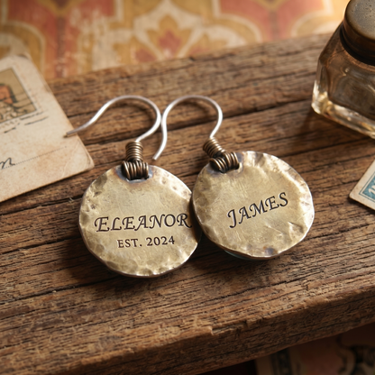 Handcrafted Copper & Labradorite Drop Earrings