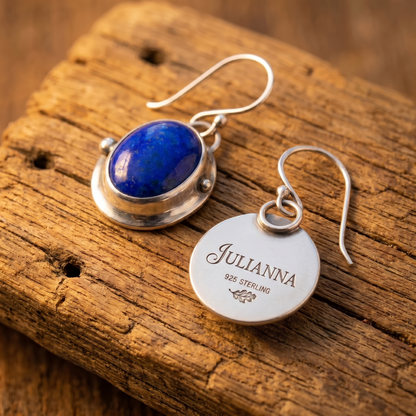 Handcrafted Sterling Silver Lapis Lazuli Earrings