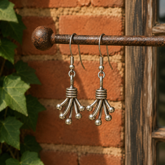 Handcrafted Sterling Silver Artisan Dangle Earrings