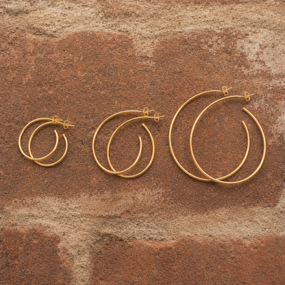 Handcrafted 18K Gold Hoop Earrings
