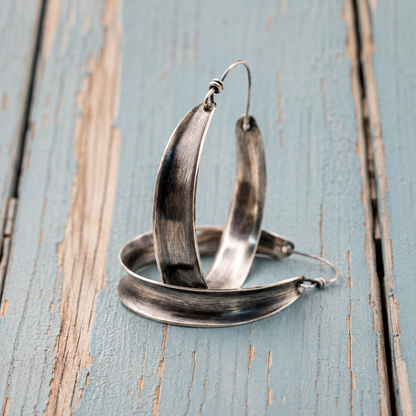 Handcrafted Sterling Silver Hoop Earrings for Women