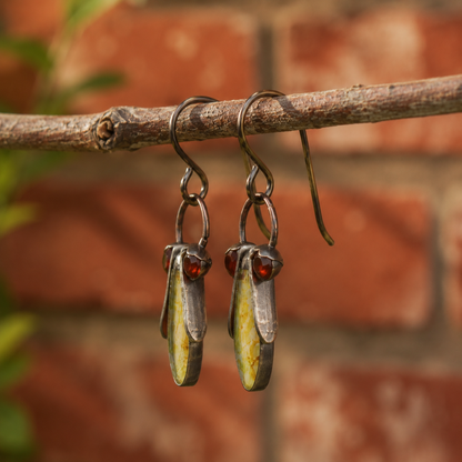 Handcrafted Copper Insect Earrings