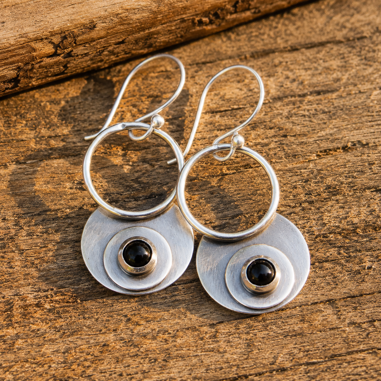Handcrafted Silver Earrings with Natural Kingman Turquoise