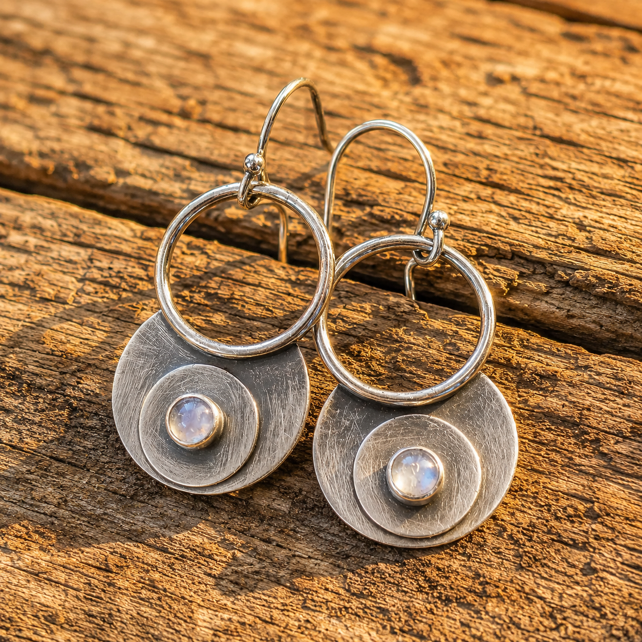 Handcrafted Silver Earrings with Natural Kingman Turquoise