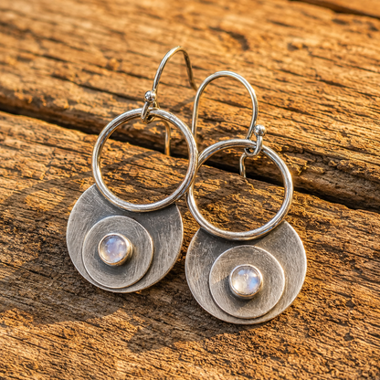 Handcrafted Silver Earrings with Natural Kingman Turquoise