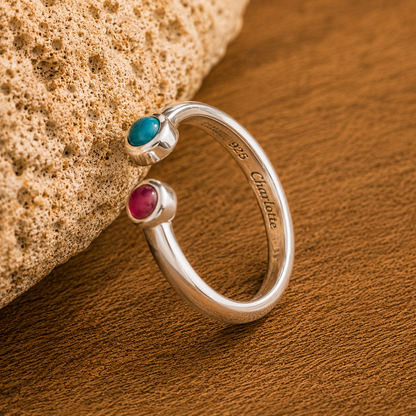 Handcrafted Sterling Silver Natural Agate Ring