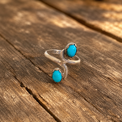 Handmade 925 Sterling Silver Kinman Matrix Turquoise Ring