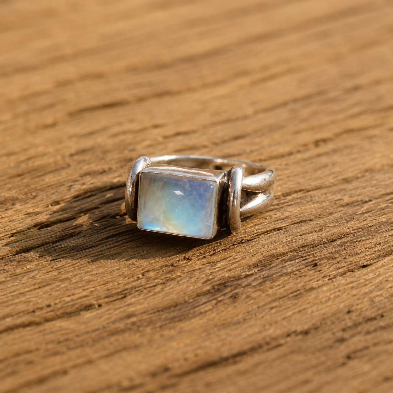 Handcrafted Moonstone Sterling Silver Ring