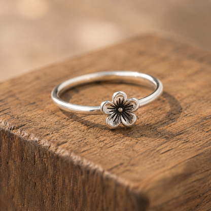 Handcrafted Sterling Silver Flower Ring