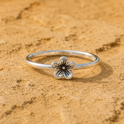 Handcrafted Sterling Silver Flower Ring