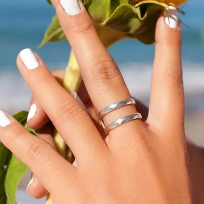 Handcrafted Sterling Silver Double Band Ring
