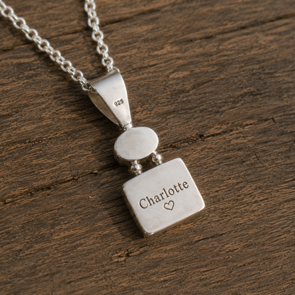 Handmade Sterling Silver Moonstone, Apatite & Black Onyx Pendant Necklace