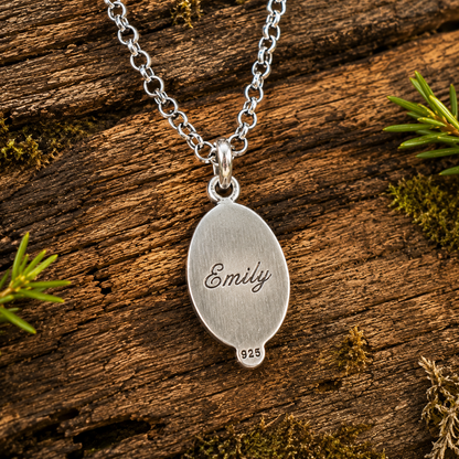Handmade Sterling Silver Green Jasper Pendant Necklace