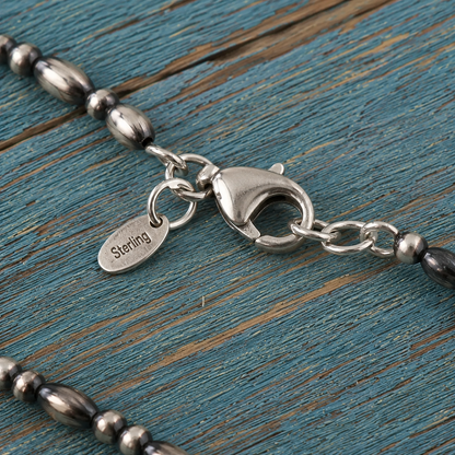 Handcrafted Sterling Silver Beaded Necklace