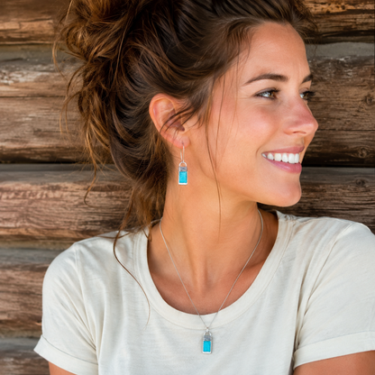 Handcrafted Sterling Silver Turquoise Earrings