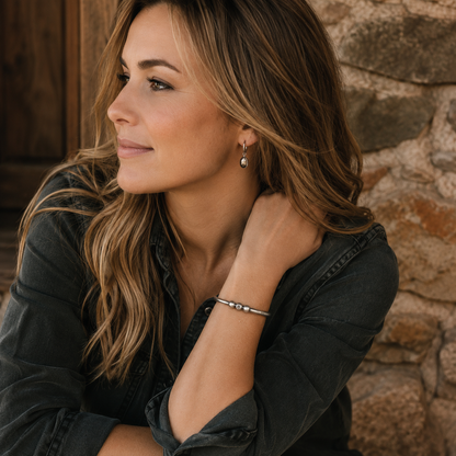 Handcrafted Hammered Sterling Silver Cuff Bracelet