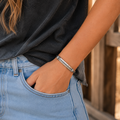 Handmade Hammered Sterling Silver Cuff Bracelet