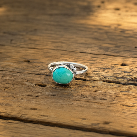 Handmade Royston Turquoise Sterling Silver Ring