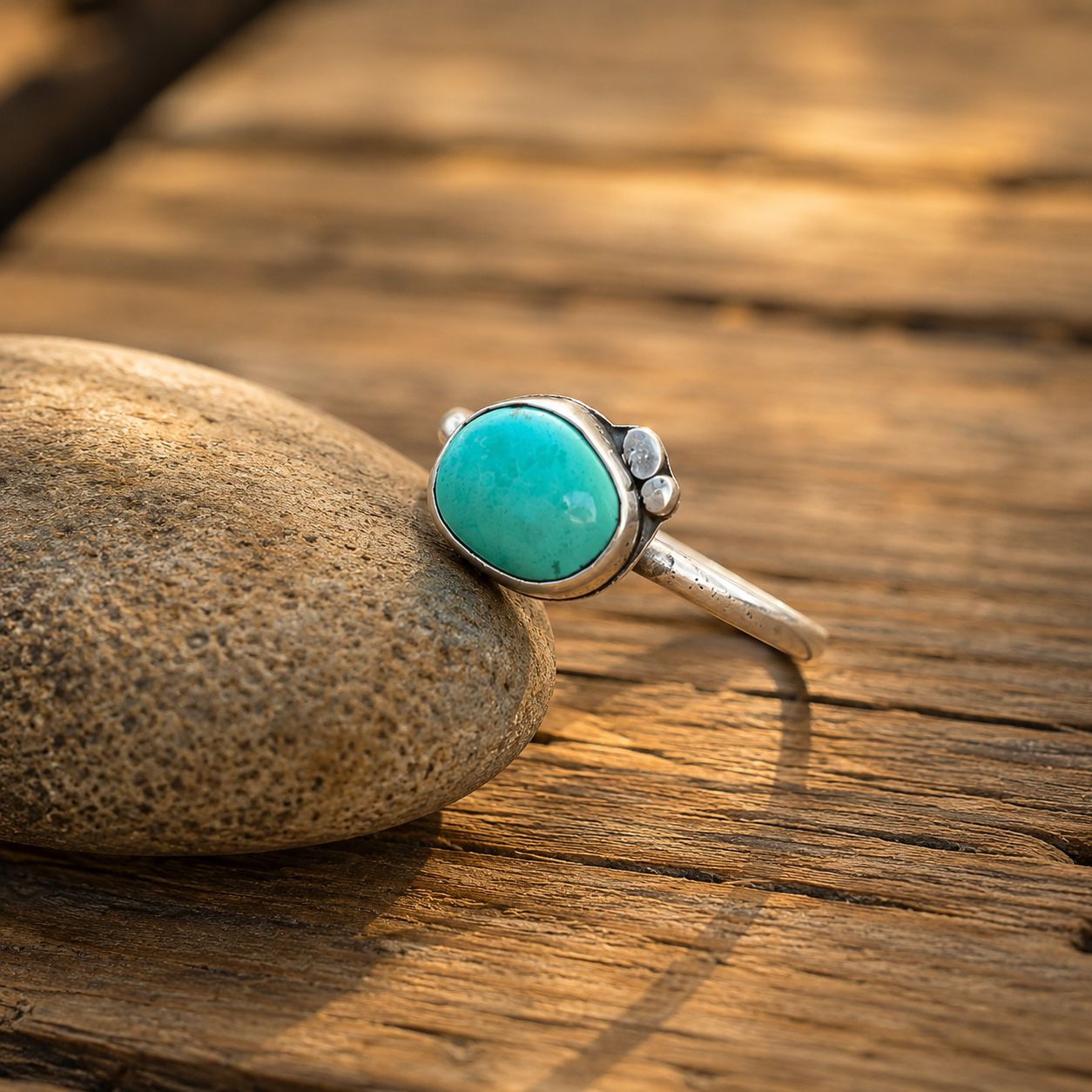 Handmade Royston Turquoise Sterling Silver Ring