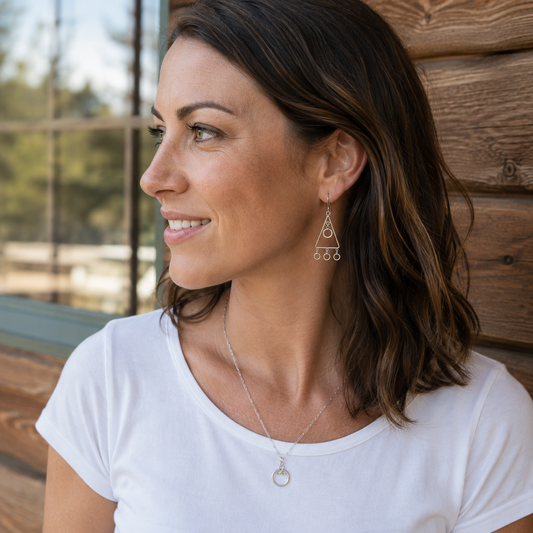 Handcrafted Sterling Silver Tassel Earrings – Modern Artisan Statement Earrings for Women