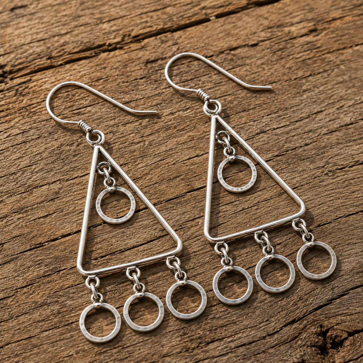 Handcrafted Sterling Silver Tassel Earrings – Modern Artisan Statement Earrings for Women